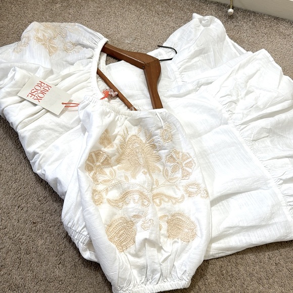 NWT White Summer Dress Size Medium/ Large - Picture 4 of 10